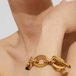 Bracelet Maille Ovale moyen modèle doré