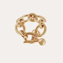 Bracelet Maille Ovale moyen modèle doré