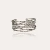 Bracelet manchette Liane petit modèle argenté