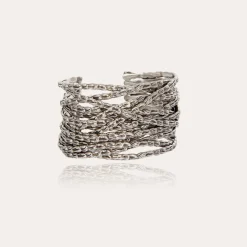 Bracelet manchette Liane argenté