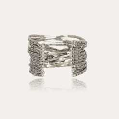 Bracelet manchette Liane argenté