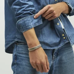 Bracelet Milos grand modèle argenté