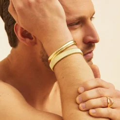 Bracelet Milos grand modèle doré