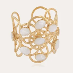 Bracelet Olympie doré - Nacre blanche