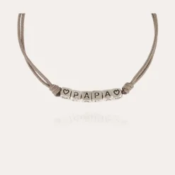 Bracelet Papa argenté