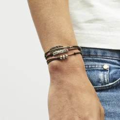 Bracelet Penna grand modèle argenté