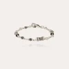 Bracelet Pompadour strass argenté