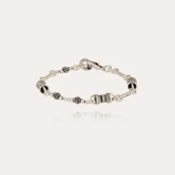 Bracelet Pompadour strass argenté