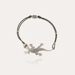 Bracelet Salamandre grand modèle argenté