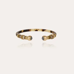 Bracelet Sari Bis acétate doré - Écaille
