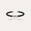 Bracelet Sari emballé grand modèle argenté