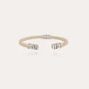 Bracelet Sari emballé grand modèle argenté