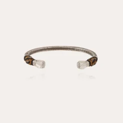 Bracelet Sari grand modèle argenté