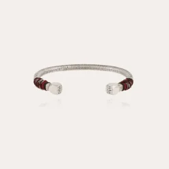 Bracelet Sari grand modèle argenté