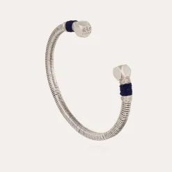 Bracelet Sari grand modèle argenté