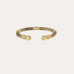 Bracelet Sari raphia acetate doré