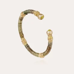 Bracelet Sari raphia acetate doré