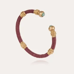 Bracelet Sari raphia acétate doré