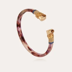 Bracelet Sarina bis acétate doré - Violet