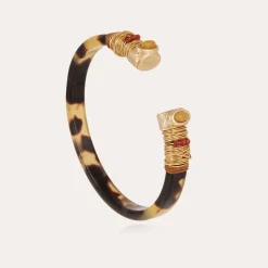 Bracelet Sarina Bis acétate doré - Cornaline