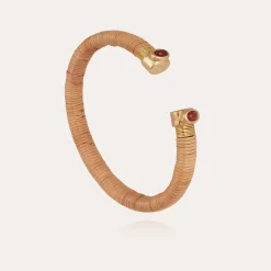 Bracelet Sarina doré - Osier - Cornaline - Collection 55 ans