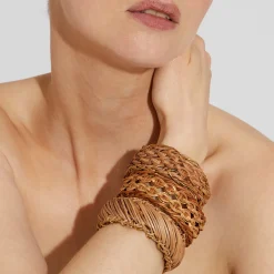 Bracelet Tojo doré - Osier - Collection 55 ans