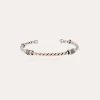 Bracelet Torsade grand modèle argenté