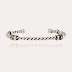 Bracelet Torsade grand modèle argenté