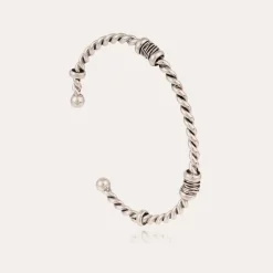 Bracelet Torsade grand modèle argenté