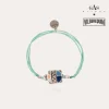 Bracelet Tortue émail Vilebrequin grand modèle argenté