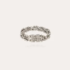 Bracelet Trevise double finition rhodium