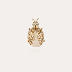 Broche Coccinelle dorée