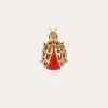 Broche coccinelle grand modèle dorée