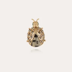 Broche Coccinelle grand modèle dorée