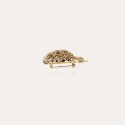 Broche Coccinelle grand modèle dorée