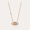 Collier Aventurine grand modèle doré - Améthyste