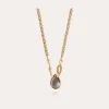 Collier Billy doré - Nacre grise