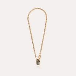 Collier Billy doré - Nacre grise