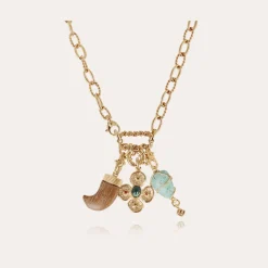 Collier Constantine 3 charms doré