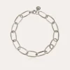 Collier Maille Ovale grand modèle argenté