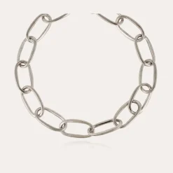 Collier Maille Ovale grand modèle argenté
