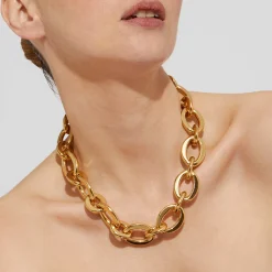 Collier Maille Ovale moyen modèle doré