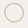 Collier Mistral doré - Nacre blanche & strass
