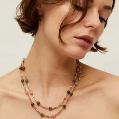 Collier Perla Serti doré