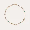 Collier Perla Serti doré - Aventurine & Agate grise