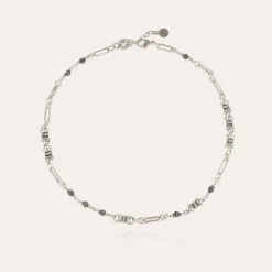 Collier Pompadour strass argenté