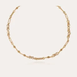 Collier Pompadour strass doré