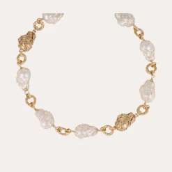 Collier Rainbow Biwa Bis doré