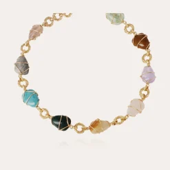 Collier Rainbow multi doré