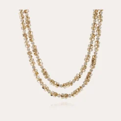 Collier Trévise strass doré
